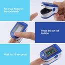 Fingertip Pulse Oximeter Finger Blood Oxygen Saturation Monitor SpO2 Level Heart Rate Monitor